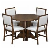 ROOMARK FARMHOUSE 5-PIECE DINING TABLE SET WITH 4