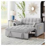 $438 CONVERTIBLE LOVESEAT SOFA BED, TUFTED, ADJUST
