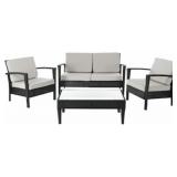 PISCATAWAY 4 PIECE SET IN COLOR BLACK AND GREY