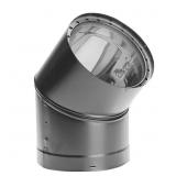 DVL 6 IN. 45  DOUBLE-WALL ELBOW IN BLACK