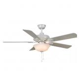 LARSON 52 IN. LED WHITE CEILING FAN WITH LIGHT KIT