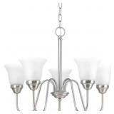 CLASSIC COLLECTION 5-LIGHT BRUSHED NICKEL ETCHED G