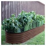 VEIKOUS CARBONIZED GALVANIZED STEEL RAISED GARDEN