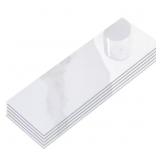 SUBWAY CARRARA WHITE 4 IN. X 12 IN. GLOSSY VINYL P