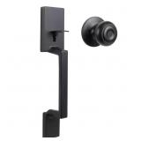 1 LOT (2)VANCOUVER MATTE BLACK ENTRANCE DOOR HANDL