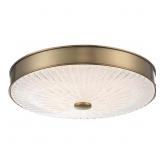 11.75 IN. 1-LIGHT AGED BRASS LED FLUSH MOUNT