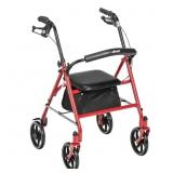 FOUR WHEEL ROLLATOR ROLLING WALKER WITH FOLD UP RE