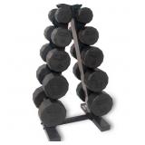 $200 CAP 12-SIDED COATED DUMBBELL SET WITH STORAGE