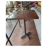 30 X 30 SOLID WOOD BAR TABLE, MAHOGANY FINISH