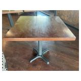 30 X 30 SOLID WOOD DINING TABLE, MAHOGANY FINISH