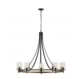 $1499 ANGELO 10-LIGHT DISTRESSED WEATHERED OAK / S