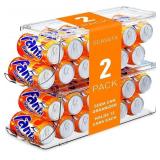 SCAVATA 2 PACK SODA CAN ORGANIZER FOR REFRIGERATOR