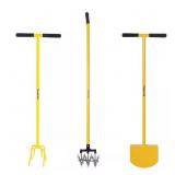 HOUND DOG 3-PIECE GARDEN TOOL SET WITH CLAW, CULTI