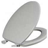 ELONGATED ENAMELED WOOD CLOSED FRONT TOILET SEAT I