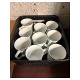 1 LOT (10) WHITE MUGS