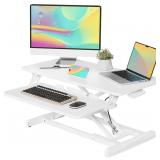 $130 JOY WORKER STANDING DESK CONVERTER, 32" WIDE