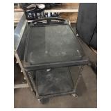 2 TEIR BLACK ROLLING CART