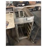 24IN X 15.5IN X 40.5IN STANLESS STEEL ROLLING CART