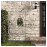 FUCHSIA 84 IN. BLACK STEEL SHEPHERD HOOK