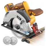 ECARKE 7-1/4" CORDLESS CIRCULAR SAW, COMPATIBLE WI