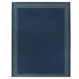 $129 AQUA/NAVY 8 FT. X 10 FT. BORDER INDOOR/OUTDOO
