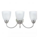 HAMILTON 3-LIGHT BRUSHED NICKEL VANITY LIGHT WITH