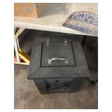 18IN X 18IN BLACK WOODEN PROPANE FIRE PIT
