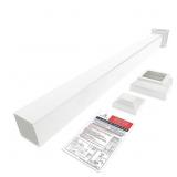 3 IN. X 3 IN. X 36 IN. WHITE POWDER COATED ALUMINU
