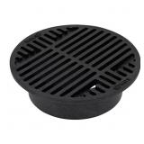 NDS 8 IN. PLASTIC ROUND DRAINAGE GRATE IN BLACK