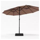 $206 15 FT. MARKET PATIO UMBRELLA WITH WEIGHTS IN