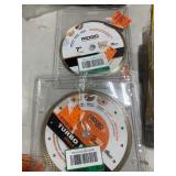 1 LOT (1) RIDGID 7  WET TITLE CUTTING SAW BLADE.(1