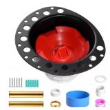 PVC FREESTANDING TUB DRAIN KIT, BRASS TAIL PIPES,