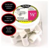 1 LOT (6) 1/2 IN. PVC TEE S X S X S PRO PACK (15-P