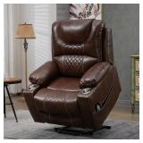 $694 OVERSIZED BROWN BREATHABLE LEATHER ELECTRIC R