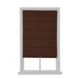 CORDLESS BLACKOUT FABRIC ROMAN SHADE 27X64 CHOCOLA