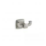 RIFF J-HOOK DOUBLE ROBE/TOWEL HOOK IN VIBRANT BRUS