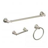 BANBURY 3-PIECE BATH HARDWARE SET WITH 24 IN. TOWE