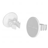 SUPERSLIDE 1-1/4 IN. WHITE CLOSET ROD END CAPS (2-