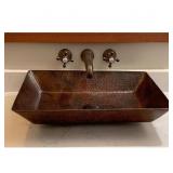 $269 RECTANGLE 20 IN. HAMMERED COPPER VESSEL SINK