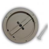 1 LOT (1) 8 IN. STEEL ROUND DIFFUSER DAMPER IN BRO