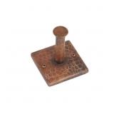 HAND HAMMERED COPPER SINGLE ROBE HOOK IN OIL RUBBE
