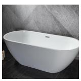 $865 60 IN. ACRYLIC FLATBOTTOM BATHTUB IN WHITE
