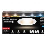 FEIT ENHANCE FROST WHITE 7.5 IN. W ALUMINUM LED DI