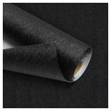 BLACK VINYL PEEL AND STICK WALLPAPER ROLL - ADHESI