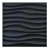 1 LOT (2) WAVE 19.7 IN. X 19.7 IN. BLACK PVC 3D DE