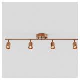 $270 SHURA BRUSHED COPPER 4-LIGHT TRACK LIGHT WITH