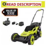 $279 RYOBI ONE+ 18V 13 IN. CORDLESS BATTERY WALK B