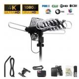 ONN. OUTDOOR TV ANTENNA WITH POLE, UP TO 85-MILE R