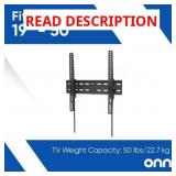 1 LOT (2) ONN TILTING TV WALL MOUNT FOR 19" TO 50"