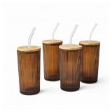 GLASS TUMBLERS WITH LIDS